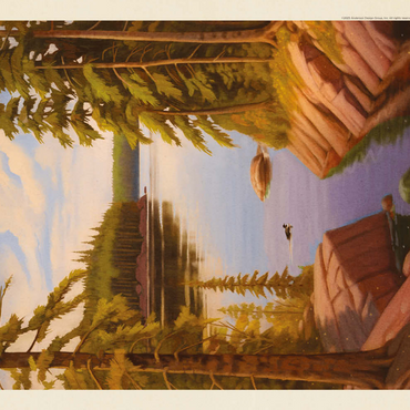 Darstellung des Puzzle Motivs Voyageurs National Park: Quiet Cove, Vintage Poster 500 Puzzle 3D Modell