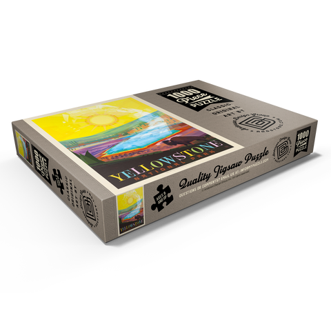 Darstellung des Puzzle Motivs Yellowstone-Nationalpark: Grand Prismatic Springs (Mod Design), Vintage Poster Yellowstone National Park: Grand Prismatic Springs (Mod Design), Vintage Poster 1000 Puzzle Schachtel Ansicht1
