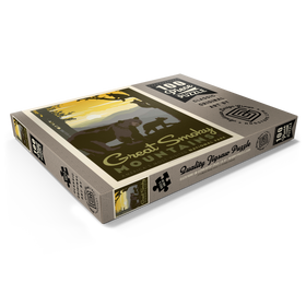 Darstellung des Puzzle Motivs Great Smoky Mountains National Park: Mama Bär & Jungtiere - Puzzleteile: 100