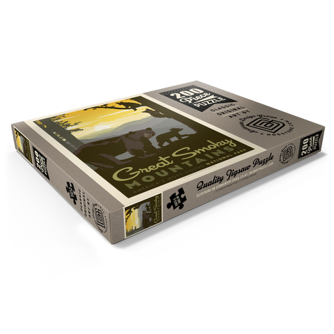 Darstellung des Puzzle Motivs Great Smoky Mountains National Park: Mama Bär & Jungtiere Great Smoky Mountains National Park: Mama Bear & Cubs 200 Puzzle Schachtel Ansicht1