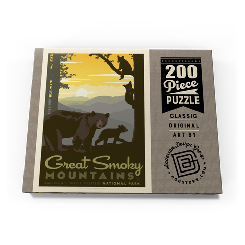 Darstellung des Puzzle Motivs Great Smoky Mountains National Park: Mama Bär & Jungtiere Great Smoky Mountains National Park: Mama Bear & Cubs 200 Puzzle Schachtel Ansicht3
