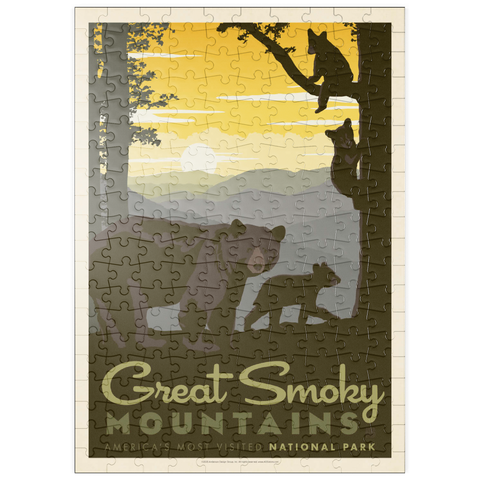 Darstellung des Puzzle Motivs Great Smoky Mountains National Park: Mama Bär & Jungtiere puzzleplate Great Smoky Mountains National Park: Mama Bear & Cubs 200 Puzzle