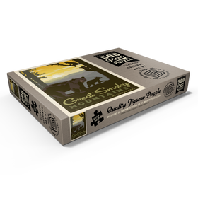 Darstellung des Puzzle Motivs Great Smoky Mountains National Park: Mama Bär & Jungtiere - Puzzleteile: 500