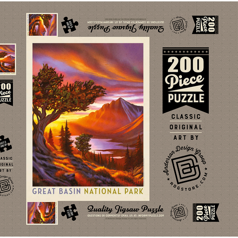 Darstellung des Puzzle Motivs Great Basin National Park: Bristlecone Sonnenaufgang Great Basin National Park: Bristlecone Sunrise 200 Puzzle Schachtel 3D Modell
