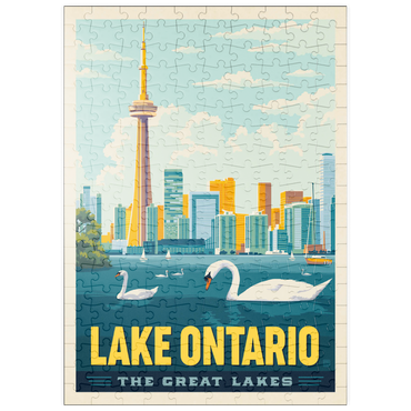 Darstellung des Puzzle Motivs puzzleplate Great Lakes: Lake Ontario, Vintage Poster 200 Puzzle