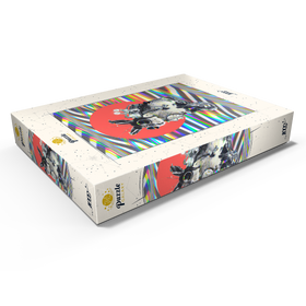 Darstellung des Puzzle Motivs Steampunk-Häschen mit psychedelischen Vibes - Puzzleteile: 1000