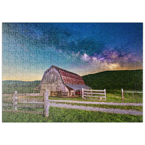puzzleplate Rustic Barn Under the Milky Way 200 Puzzle