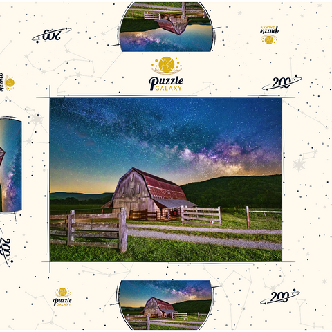 Rustic Barn Under the Milky Way 200 Puzzle Schachtel 3D Modell