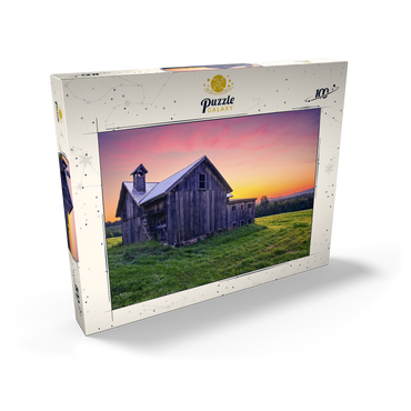 Rustic Barn at Sunset – Tranquil Countryside Scene 100 Puzzle Schachtel Ansicht2
