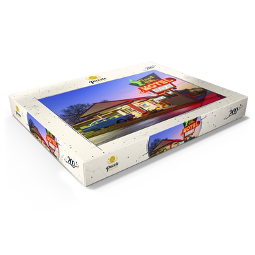 Desert Hills Motel – Classic Route 66 Neon Nostalgia 200 Puzzle Schachtel Ansicht1