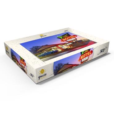 Desert Hills Motel – Classic Route 66 Neon Nostalgia 500 Puzzle Schachtel Ansicht1