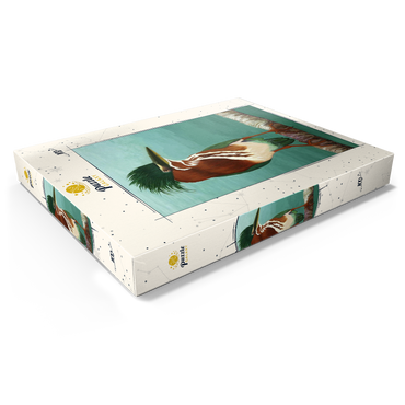 Green Heron on Branch with Vibrant Plumage 100 Puzzle Schachtel Ansicht1