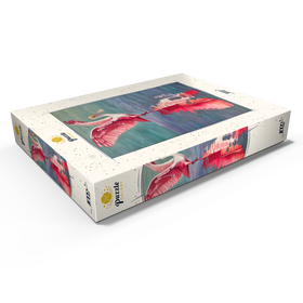 Darstellung des Puzzle Motivs Rosalöffler mit reflektierendem Wasser - Puzzleteile: 1000