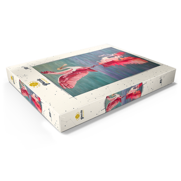 Roseate Spoonbill with Reflective Water 100 Puzzle Schachtel Ansicht1