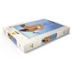 Alternative Darstellung des Puzzle-Motivs Sandhügelkranich mit ausgestreckten Flügeln – Puzzleteile: 200