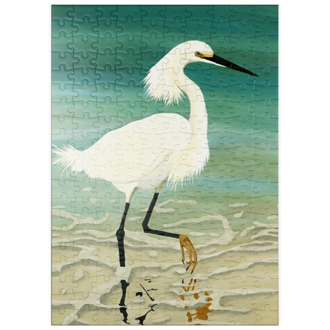 puzzleplate Snowy Egret Walking in Shallow Waters 200 Puzzle