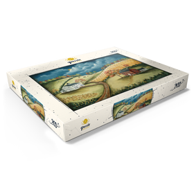Alternative Darstellung des Puzzle-Motivs Rustikaler Bauernhof im Folk-Art-Stil – Puzzleteile: 200