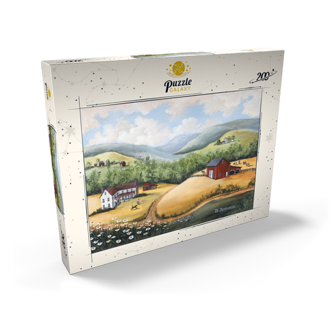 Scenic Countryside Farm in Folk Art Style 200 Puzzle Schachtel Ansicht2