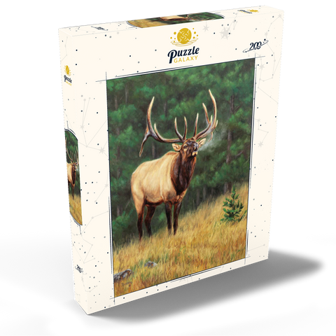 Majestic Bull Elk in Forest Clearing 200 Puzzle Schachtel Ansicht2