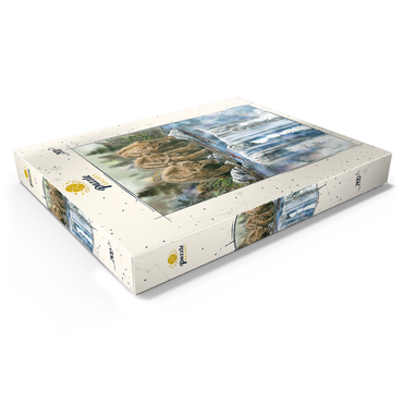 Three Grizzly Cubs by a Waterfall 200 Puzzle Schachtel Ansicht1