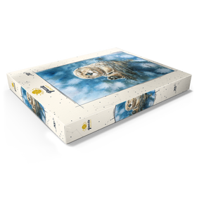 Alternative Darstellung des Puzzle-Motivs Charmanter Seeotter in Aquarellmalerei – Puzzleteile: 200