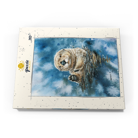Charming Sea Otter in Watercolor Art 200 Puzzle Schachtel Ansicht3