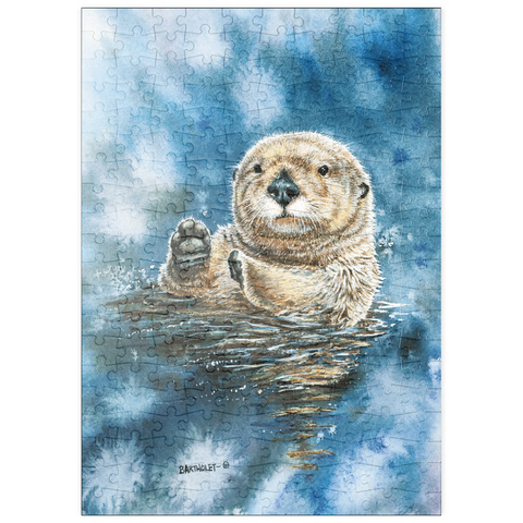 puzzleplate Charming Sea Otter in Watercolor Art 200 Puzzle