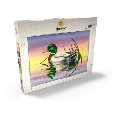 Darstellung des Puzzle Motivs Mallard Duck at Sunset Reflection 100 Puzzle Schachtel Ansicht2