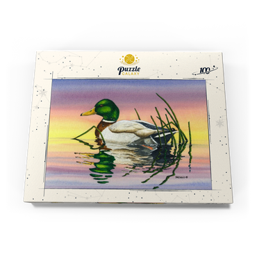 Darstellung des Puzzle Motivs Mallard Duck at Sunset Reflection 100 Puzzle Schachtel Ansicht3
