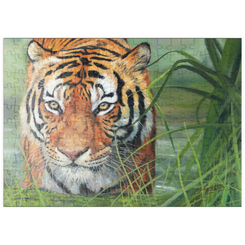 puzzleplate Tiger Stalking Through Lush Wetlands 200 Puzzle