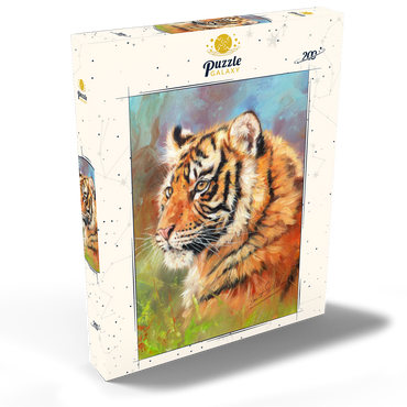 Portrait of a Tiger in Vibrant Colors 200 Puzzle Schachtel Ansicht2