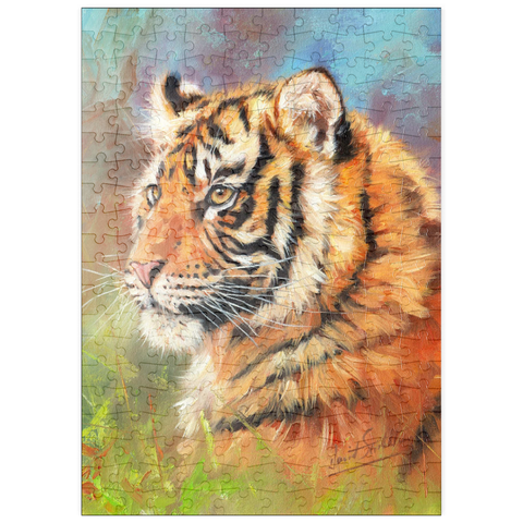 puzzleplate Portrait of a Tiger in Vibrant Colors 200 Puzzle