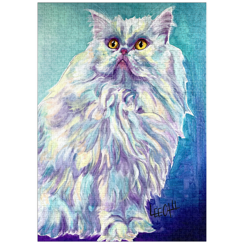 puzzleplate Colorful Persian Cat with Golden Eyes 1000 Puzzle