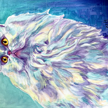 Colorful Persian Cat with Golden Eyes 1000 Puzzle 3D Modell