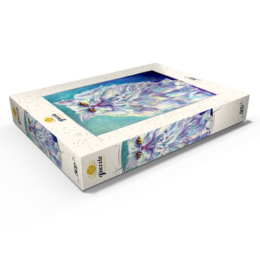 Colorful Persian Cat with Golden Eyes 500 Puzzle Schachtel Ansicht1