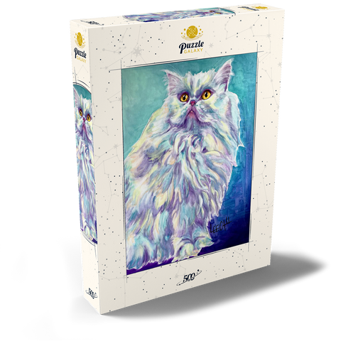 Colorful Persian Cat with Golden Eyes 500 Puzzle Schachtel Ansicht2