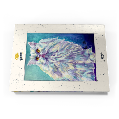 Colorful Persian Cat with Golden Eyes 500 Puzzle Schachtel Ansicht3