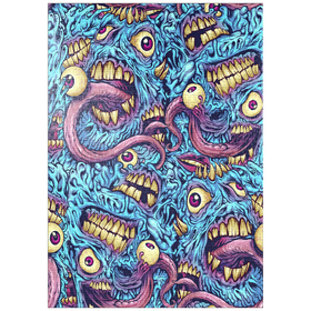 Darstellung des Puzzle-Motivs Surreale Monstergesichter mit Tentakeln – Puzzleteile: 1000