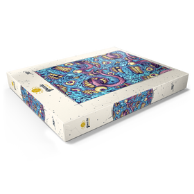 Alternative Darstellung des Puzzle-Motivs Surreale Monstergesichter mit Tentakeln – Puzzleteile: 200