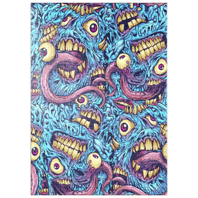 Darstellung des Puzzle Motivs Surreale Monstergesichter mit Tentakeln - Puzzleteile: 500