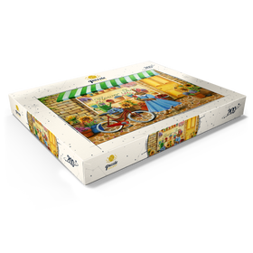 Alternative Darstellung des Puzzle-Motivs Titel: Skurriler Hase im Blumenladen – Puzzleteile: 200