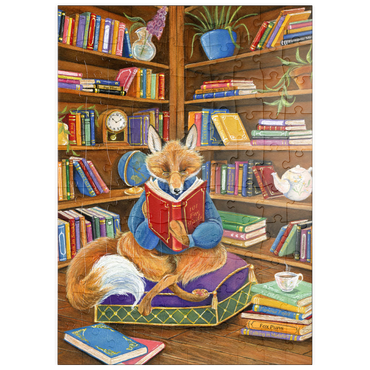 puzzleplate The Scholarly Fox – A Cozy Library Retreat 100 Puzzle