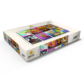 Alternative Darstellung des Puzzle-Motivs Farbenfrohe Porträts einflussreicher schwarzer Führungspersönlichkeiten – Puzzleteile: 1000