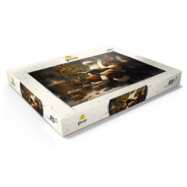 Santa Reading by Christmas Tree 100 Puzzle Schachtel Ansicht1