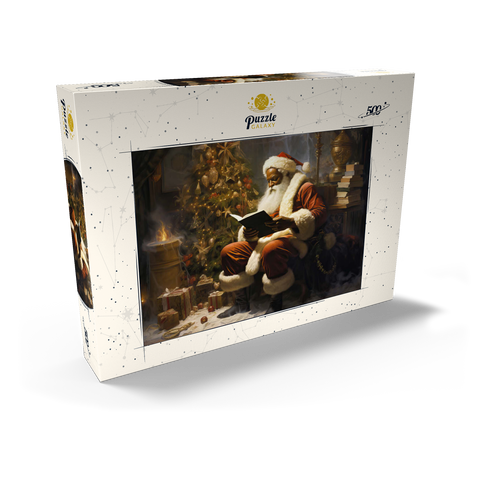 Santa Reading by Christmas Tree 500 Puzzle Schachtel Ansicht2