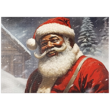 puzzleplate Jolly Santa Claus in Winter Wonderland 1000 Puzzle