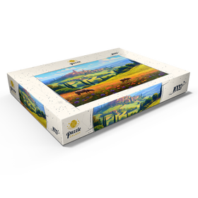 Alternative Darstellung des Puzzle-Motivs Toskanische Landschaften mit Wildblumen und sanften Hügeln – Puzzleteile: 1000
