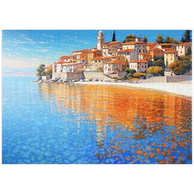 Darstellung des Puzzle Motivs Mediterranes Dorf bei Crystal-Clear Coast - Puzzleteile: 1000