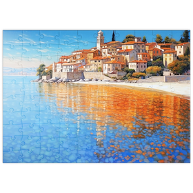 Darstellung des Puzzle Motivs Mediterranes Dorf bei Crystal-Clear Coast - Puzzleteile: 100