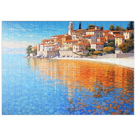 Darstellung des Puzzle Motivs Mediterranes Dorf bei Crystal-Clear Coast - Puzzleteile: 200